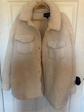 Steve Madden Ivory Teddy Sherpa Jacket